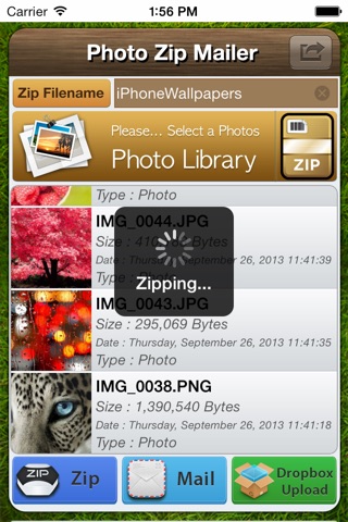 Photo Zip Mailer screenshot 2