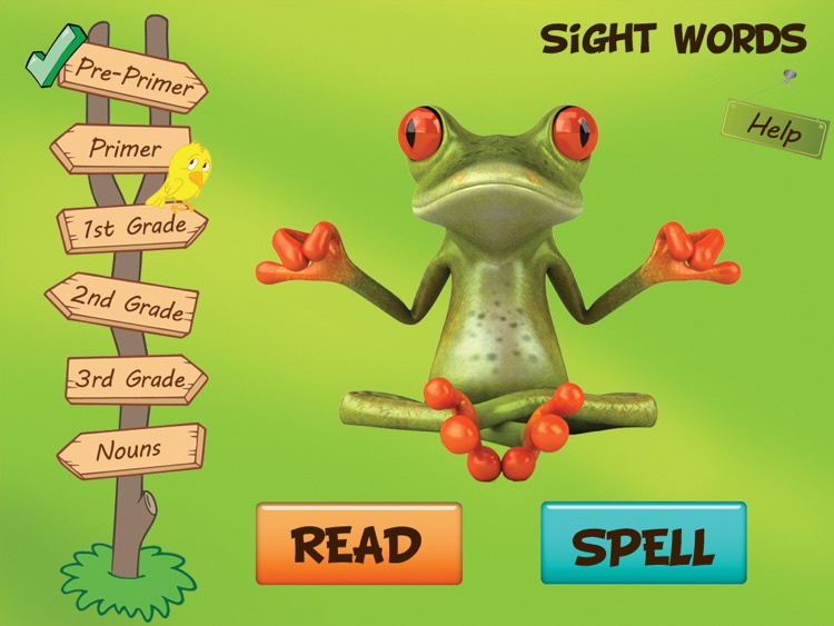 A Sight Words Read and Spell app with checkmark and review - HD