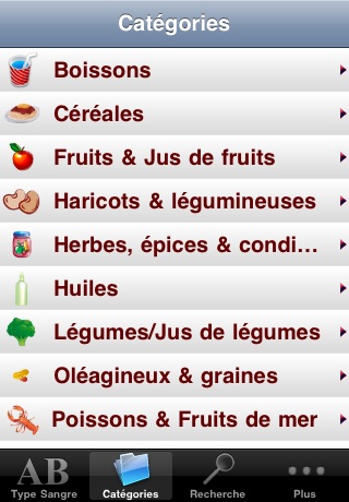 Blood Type Diet® in French screenshot 3
