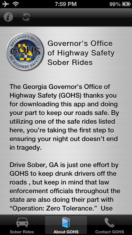 Drive Sober, Georgia--Free & Safe Rides Home