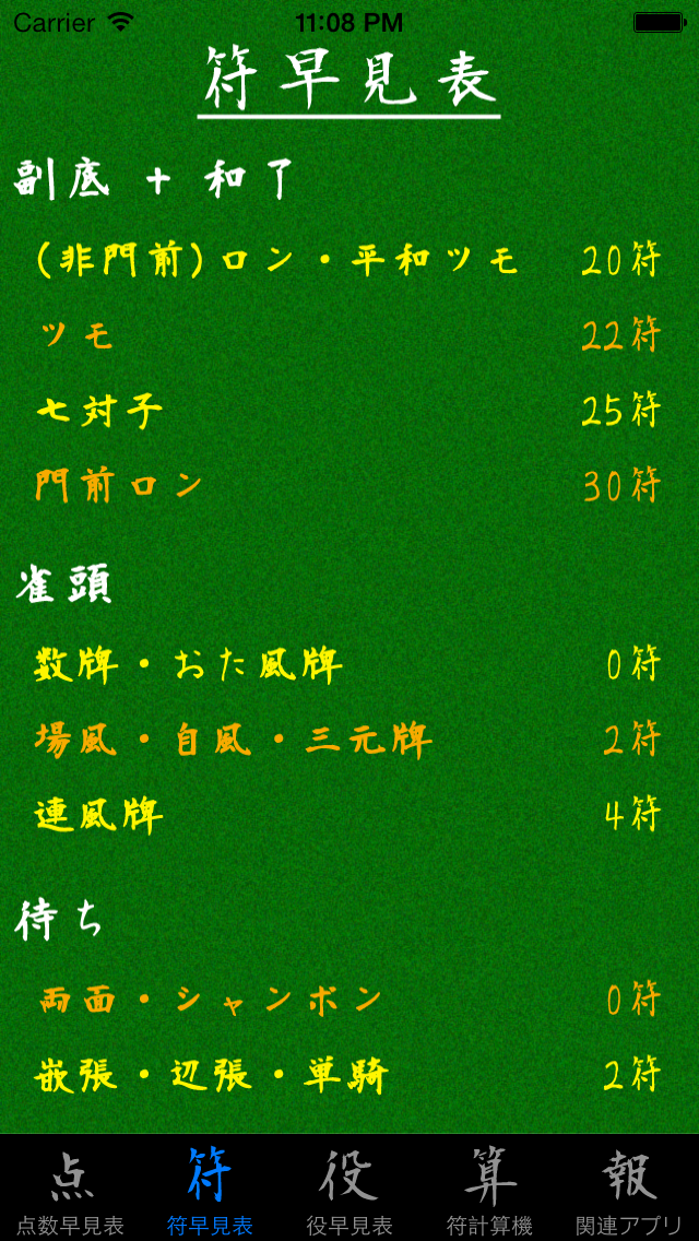 麻雀早見帳 〜麻雀の符計算・点数計算をサポート〜のおすすめ画像2