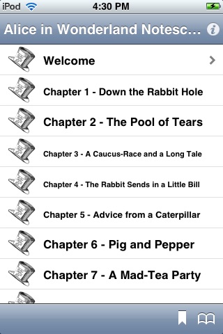 Alice in Wonderland Notescast screenshot 2