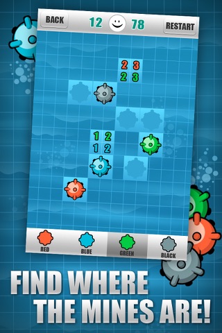 Sea Minesweeper Lite - Reveal Dangerous Underwater Bombs screenshot 2