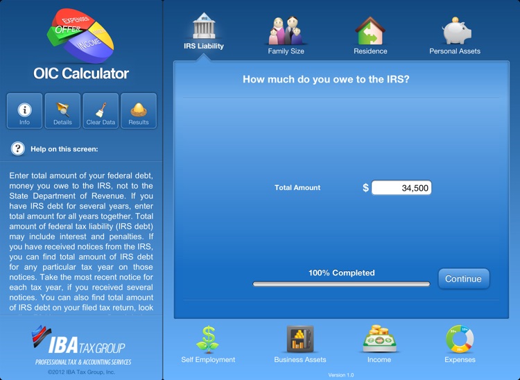 OIC Calculator for iPad