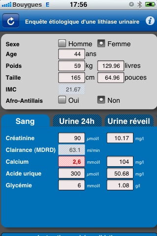 CalcuLithiase screenshot 2