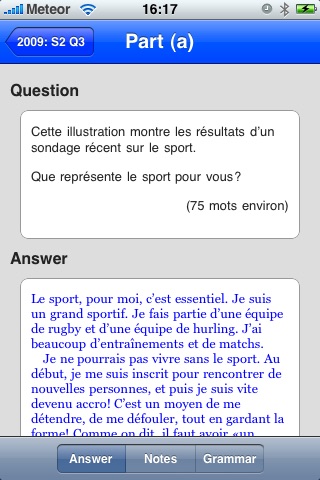 Leaving Cert French Solutions screenshot 2