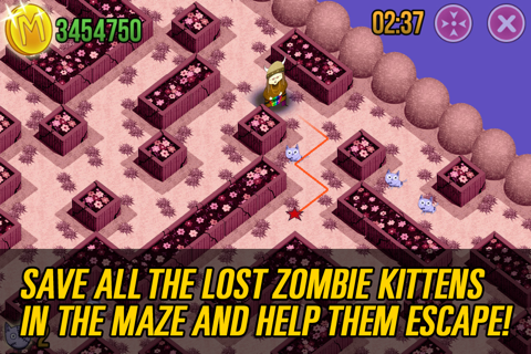 Meow Maze Zombie Cats Free Game 3d Live Racing screenshot 2