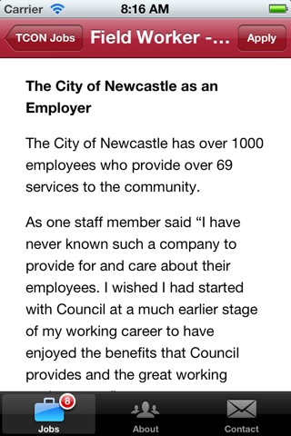 The City of Newcastle Careers screenshot 3