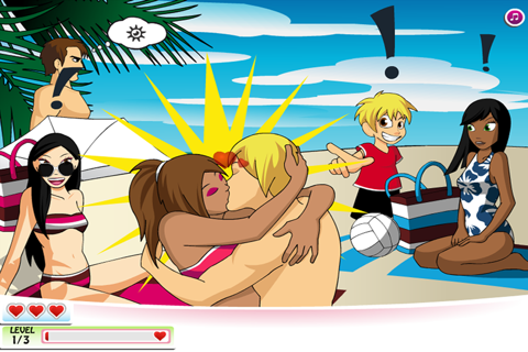 Kissing At the Beach - Girl Game screenshot 2