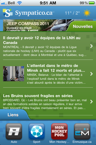 Sympatico.ca Mobile screenshot 3