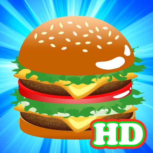 Yummy Burger Lovely Toddlers for iPad Game Apps-Super,Addicting Flick Shop Games App icon