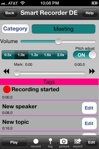 Smart Recorder DE Classic Lite - The free music and voice recording app screenshot 2