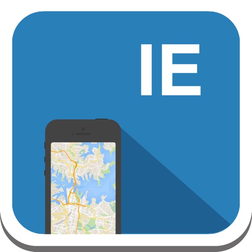 Ireland & Dublin offline map, guide, weather, hotels. Free GPS navigation. Icon