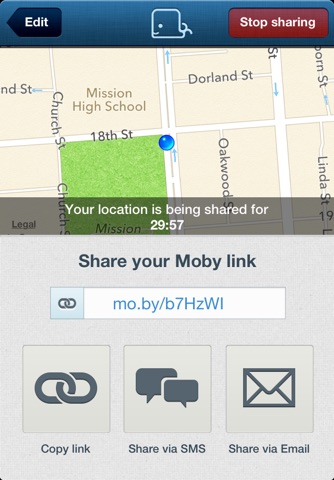 Moby Simple Location Sharing screenshot 3