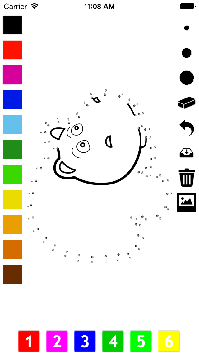 Connect the dots coloring book for children: Learn to paint by numbers for kindergarten, preschool or nursery school with this fun puzzle game. screenshot 4