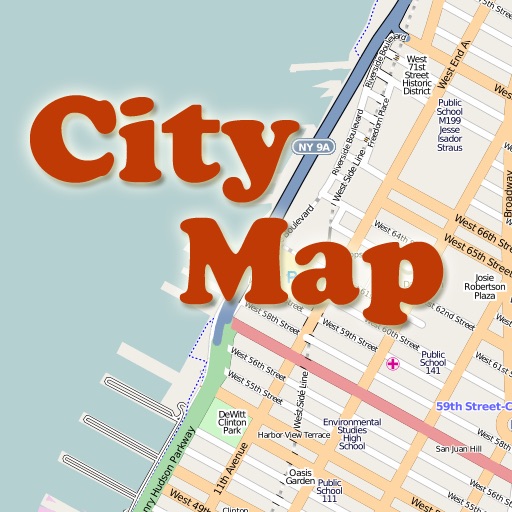 Melbourne City Map with Guides and POI