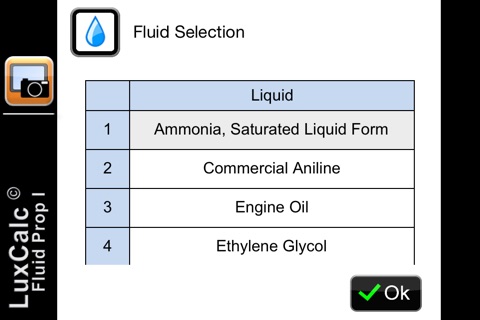 luxCalc Fluid Prop I Lite screenshot 3