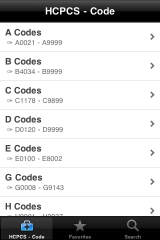 HCPCS Code (Healthcare Common Procedure Coding System) screenshot 2