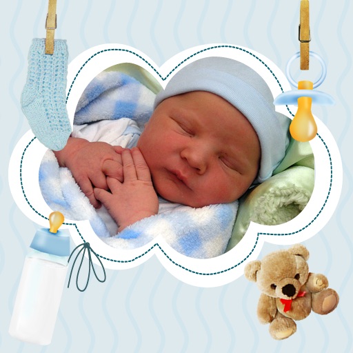 It's a BOY announcement card maker icon