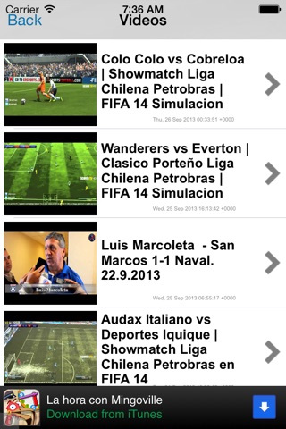 Futbol Chile : Primera A, libertadores screenshot 3