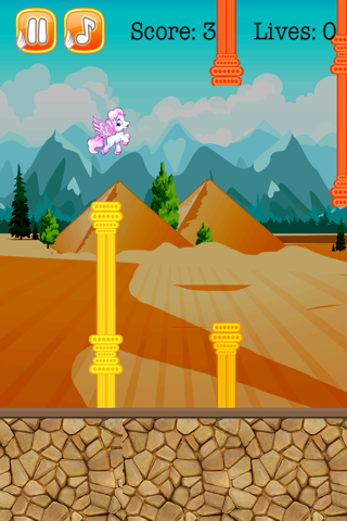 Flying Pony Adventure - Ancient Pegasus Sky Flapper Rush screenshot 4