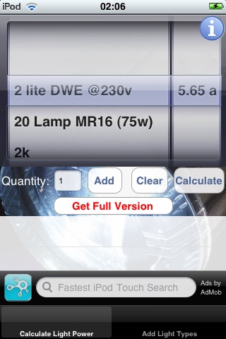 Light Power Calculator Lite screenshot 2