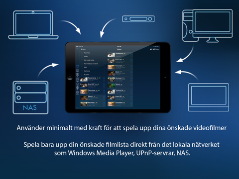 MCPlayer HD Pro wireless video player for iPad to play videos without copying screenshot 2