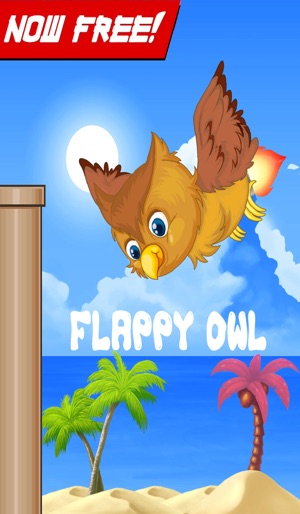 Cute Owl flappy rocket tiny bird - Tap f