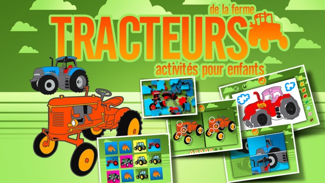 Tracteurs De La Ferme Activités Pour Les Enfants Puzzles Coloriages Et Autres Jeux