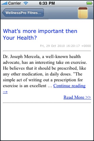 WellnessPro Fitness Blog screenshot 3