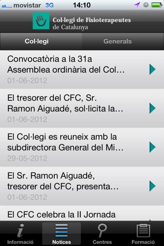 Col·legi de Fisioterapeutes de Catalunya screenshot 4