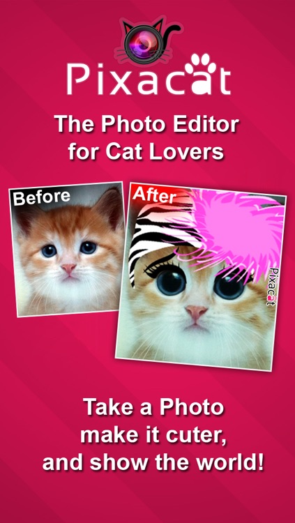 Pixacat: Free Photo Editor for Cat Lovers – Edit cat pictures, share them on Facebook and Instagram