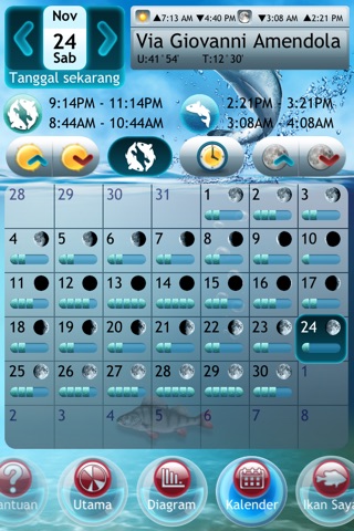 Fishing Deluxe Plus -- Best Fishing Times Calendar screenshot 2