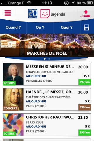 20 Minutes Lagenda : l'agenda des sorties et du week-end (concert, spectacle, theatre, musee, enfant, ...) screenshot 2
