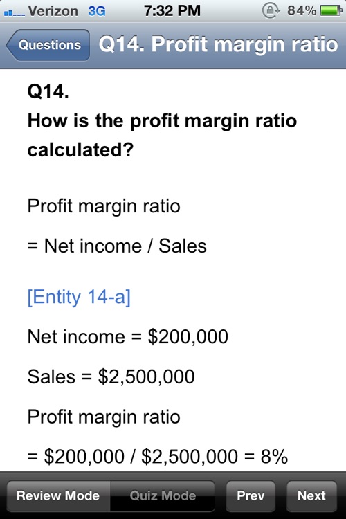 Finance Ratio