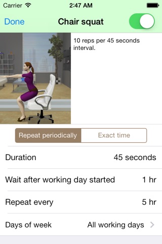 Health@Work Lite - Workplace reminder to exercise, stretch, drink water screenshot 4