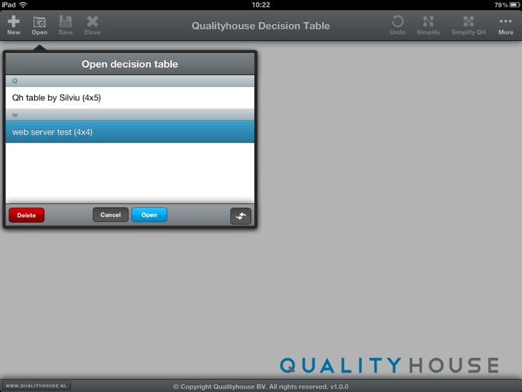 Qualityhouse Decision Table Tool screenshot-3