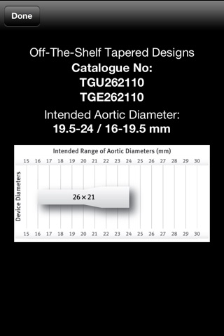 TEVAR Sizing screenshot 3