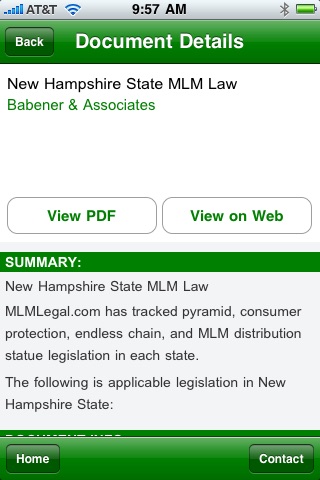 MLM Legal screenshot 2
