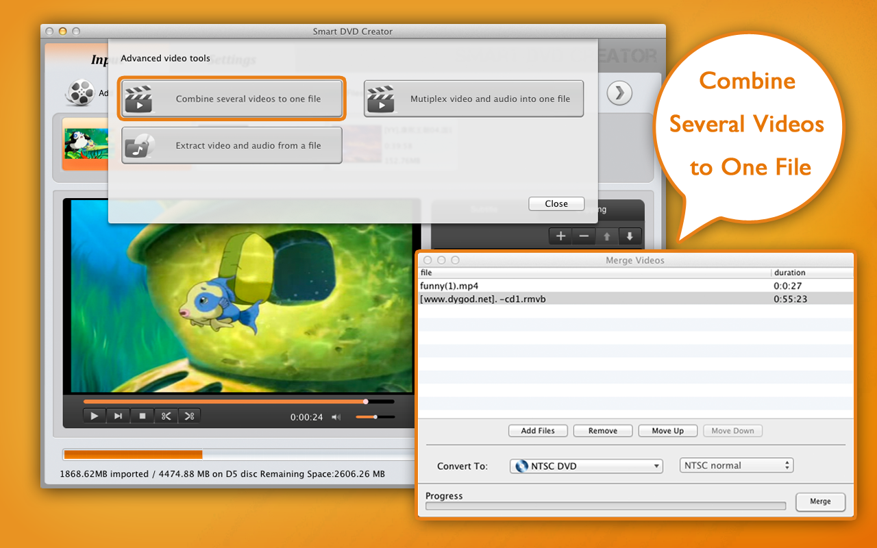 视频刻录 Smart DVD Creator 1.4.0 Mac 破解版 DVD文件刻录工具