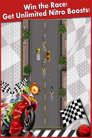 eXtreme Racing Bike Fast Asphalt Race game : Racing Vs Super Cop Cars  - Free screenshot 3