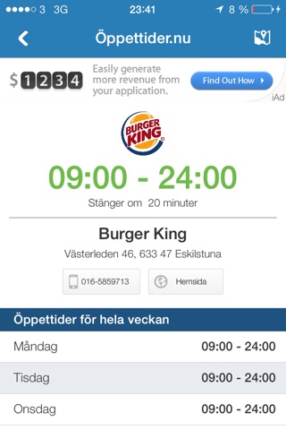 Öppettider.nu screenshot 2