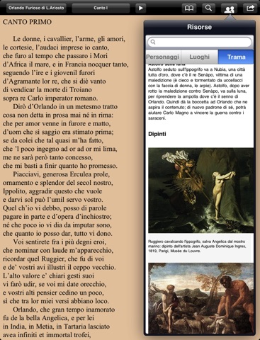 Ariosto Boiardo Tasso: Poemi cavallereschi for iPad screenshot 2