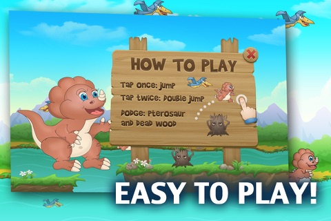 Baby Dino Run Free - Dinosaur Running Kids Game screenshot 2