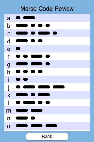 Morse Code Driller screenshot 2