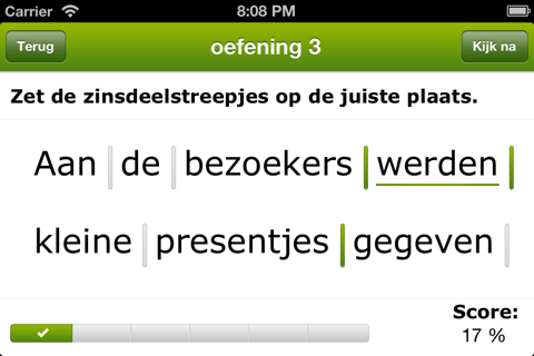 jufmelis.nl zinsontleden screenshot 4