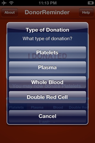 DonorReminder screenshot 2