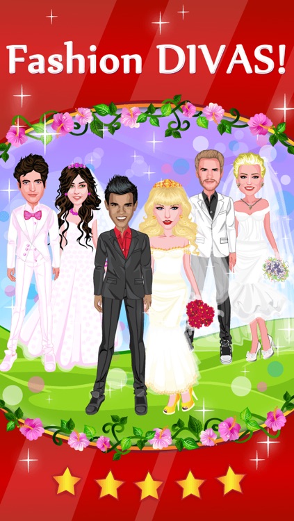 Celebrity Weddings Dash Bride And Groom Fashion Dress Up Free - Taylor Miley And Kristen Edition