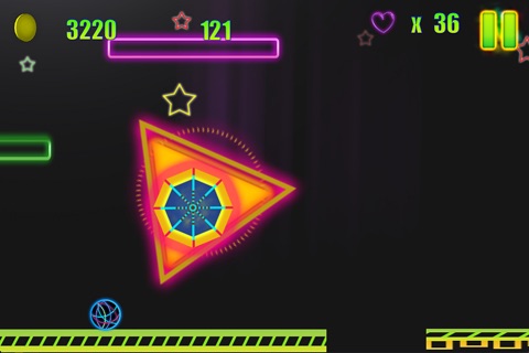 Neon Bouncing Ball Game - Pink Red Tap Spikes Challenge screenshot 3