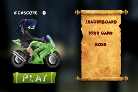Angry Ninja Girl Rider - Hot new motorbike racing game screenshot 2
